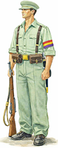 Carabinero republicano en uniforme de campaña B