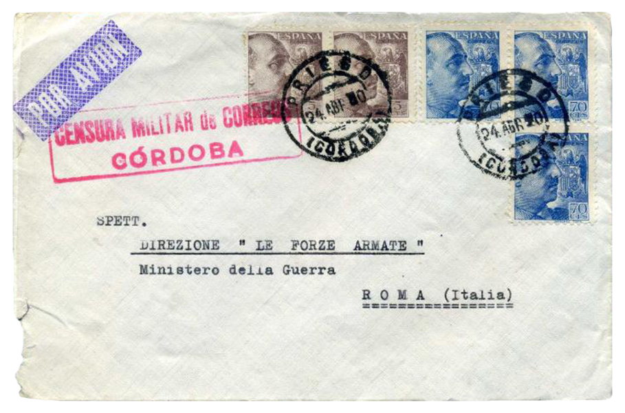 Carta censura militar Córdoba