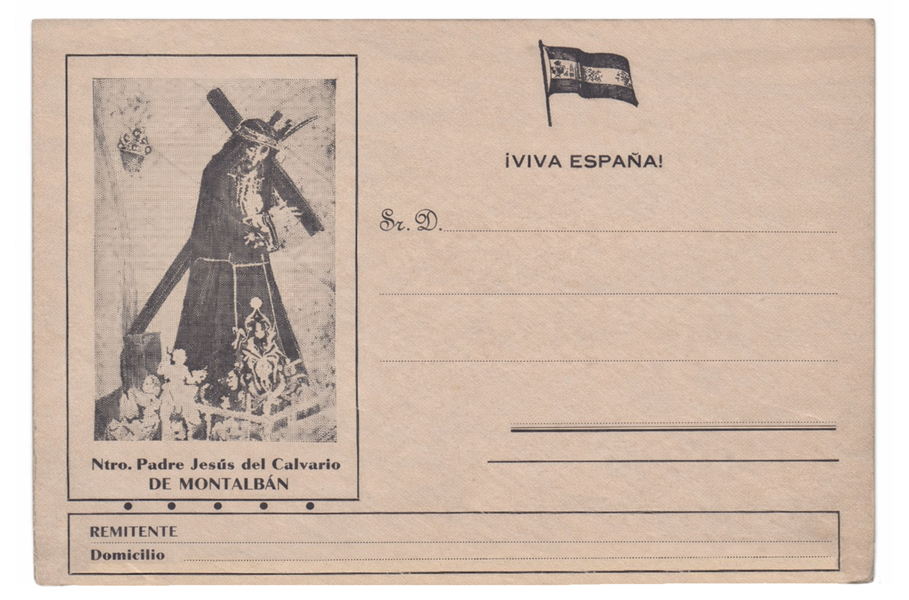 Montalbán postal guerra civil