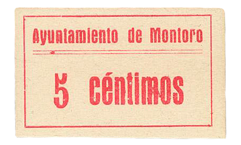 Montoro bilete 5 cts guerra civil