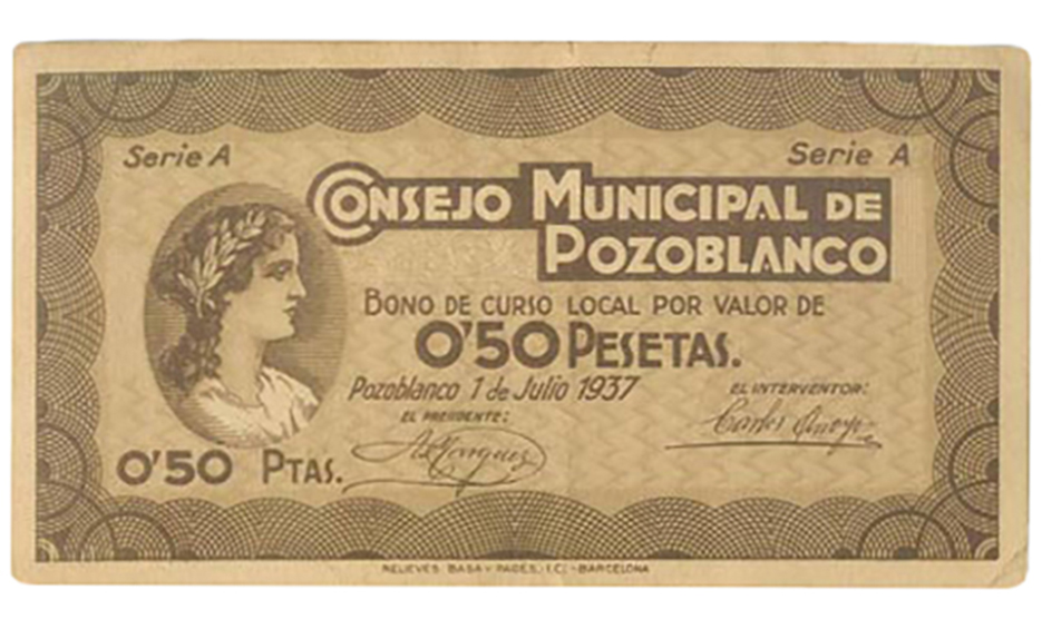 Pozoblanco billete 0,50
